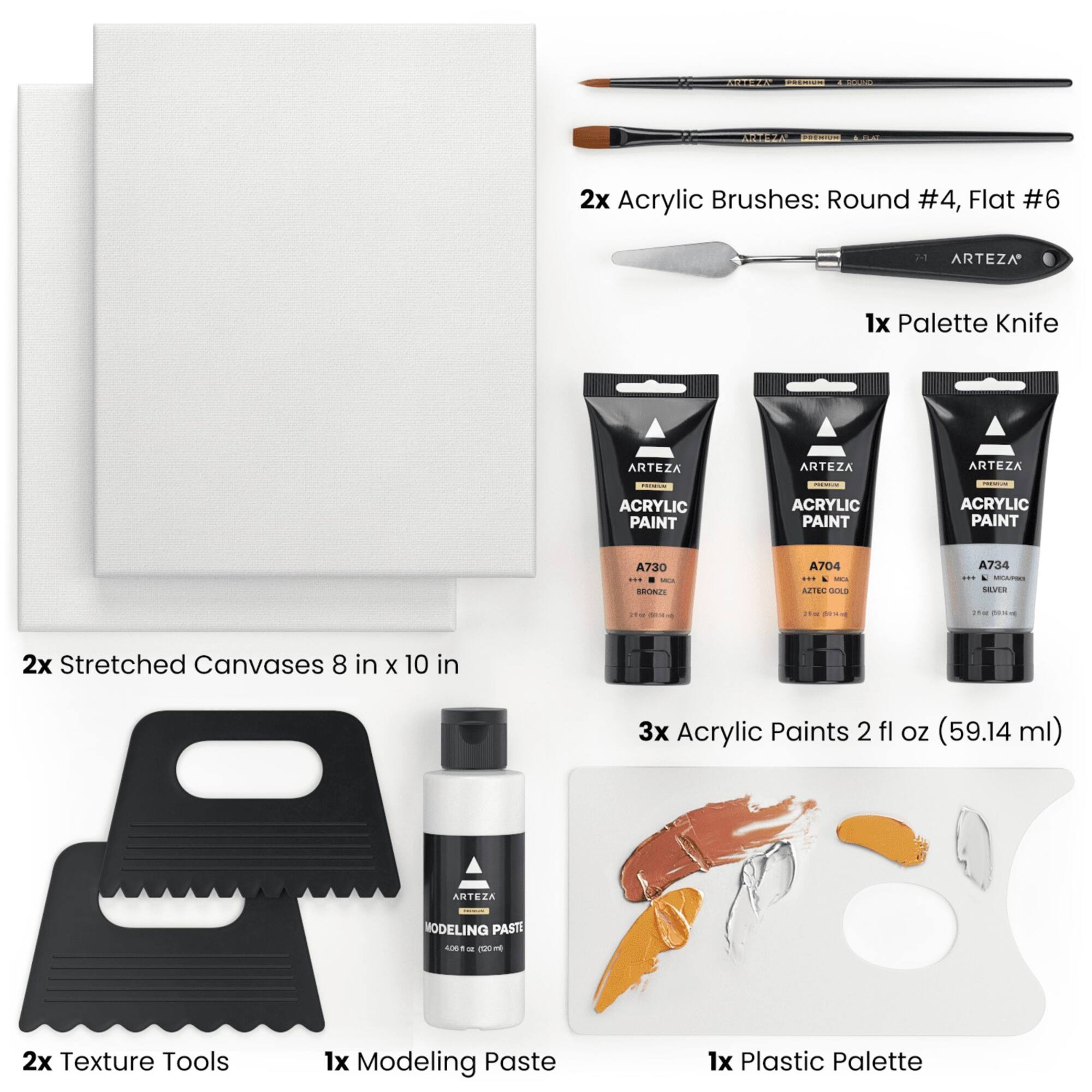 Arteza® 12 Piece Texture Paint Kit